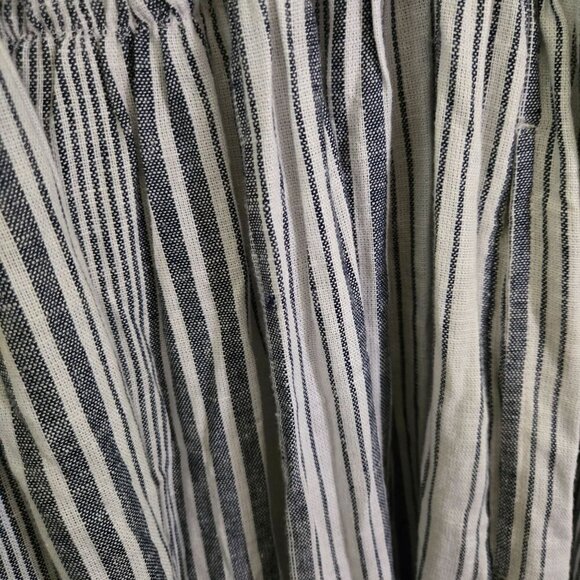 J.Crew Chambray Coverup Dress In Stripe Halter Pockets Adjustable Straps Size M - Picture 7 of 10